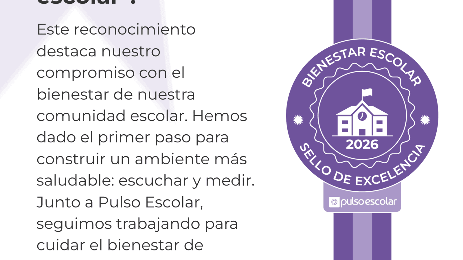 Fotografía de la noticia «Compromiso con el Bienestar: Nuestro colegio recibe Certificación de Bienestar Escolar 2026» del Colegio El Carmen Teresiano La Reina.